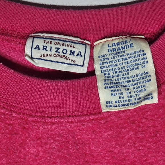 👖90S ARIZONA JEAN COMPANY EMBROIDERED FUZZY TEDDY SWEATSHIRT👖 - Picture 2 of 3